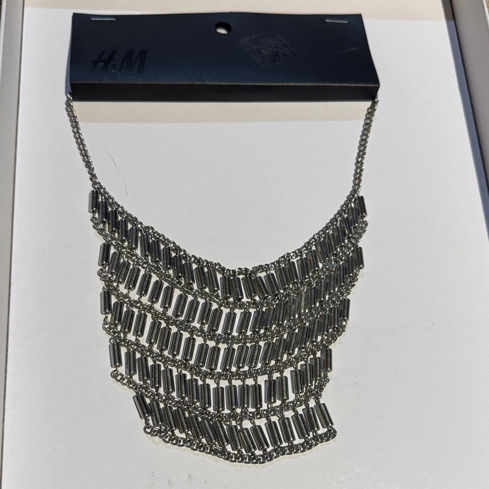 H&M Silver Layered Necklace
